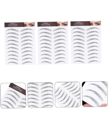 OHPHCALL Black Makeup 3 Sheets Waterproof Eyebrow Stickers Black Stickers Fake Eyebrows Imitation Eyebrow Sticker Make up - Buy Online on GoSupps.com
