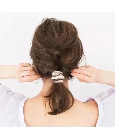 HettichSilk Ice Silk Hair Ties for Thick Hair - 9 pcs Beige | Ponytail Holders Coil Hair Ties | Softer than Silk Scrunchies - Buy Online on GoSupps.com