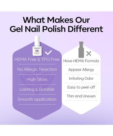 Modelones Hema Free Purple Gel Nail Polish Set 6 Colors White Blue Shimmer Violet Mermaid Gel Polish Cat Eye Glitter Nail Polish Soak Off Led Nail Gel Polish Manicure Nail Art DIY Gifts Purple Shimmer Violet Mermaid - Buy Online on GoSupps.com