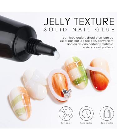 KYDA 2 Colors Solid Pudding Nail Gel Set - Clear & Black 3D Craving Gel for Nail Art Sculpting Drawing & Embossing - Buy Online on GoSupps.com