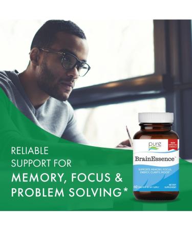 Pure Essence BrainEssence - 60 Tablets for Enhanced Cognitive Support - Buy Online on GoSupps.com