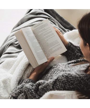 Qoier Double Sided Fluffy Winter Blanket - Lightweight Gray Bedspread for Adults & Kids | Cozy Home Office Essential - Buy Online on GoSupps.com