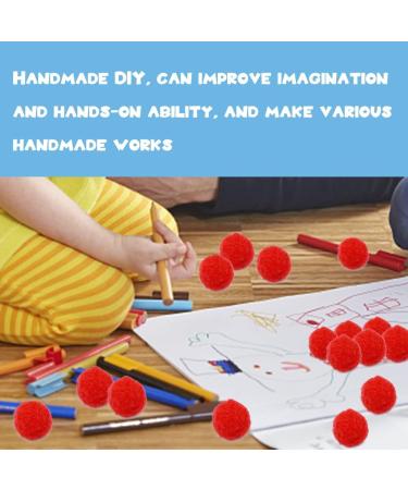 150 Count 1 Inch Red Craft Pom Poms for DIY Arts, Crafts, and Christmas Decor - Buy Online on GoSupps.com