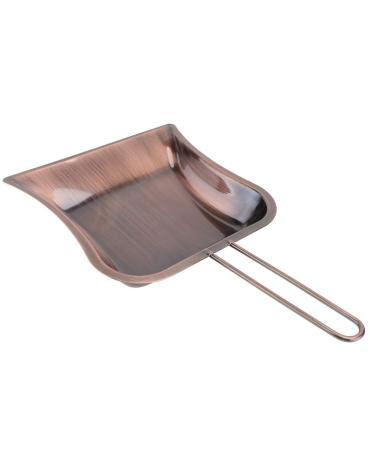 Stainless Steel Dustpan Metal Pan Stainless Steel Dustpan Metal Pan Decorative Dustpan for Household Cleaning Supply Cleaning Sweeping Kitchen Bronze dustpan Light Brown