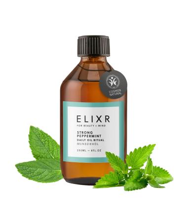 ELIXR Oral Teething Oil | At the Lions' Cave | 200 ml | Ayurvedic Mouthwash Naturally Nourishes | Certified Natural Cosmetics in Germany (200 ml, Strong Peppermint)