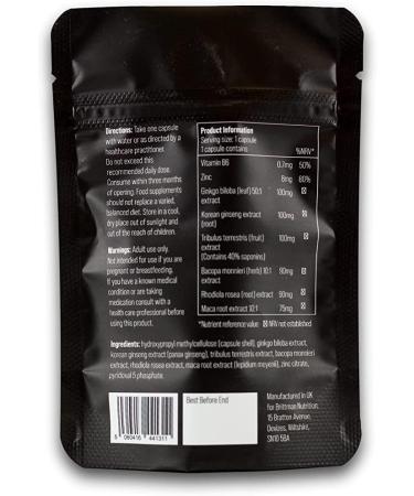 RESERECT 60 Capsules - Stamina & Drive Booster with Ginkgo Biloba, Korean Ginseng, Tribulus Terrestris - Energy & Focus Supplement - 60 Count - Buy Online on GoSupps.com