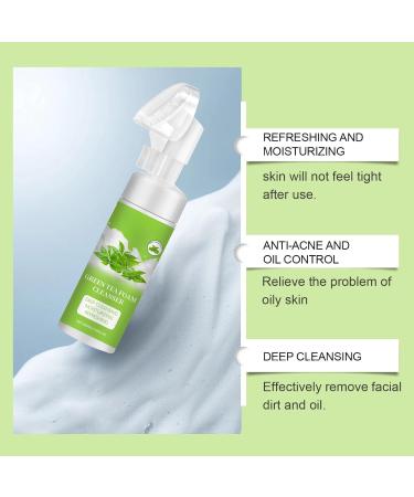 FFEEJ Green Tea Foaming Facial Cleanser Gentle Cleansing Pore Minimizer Refreshing & Moisturizing Face Wash - Buy Online on GoSupps.com