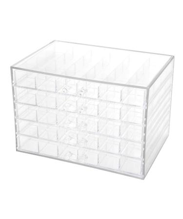 120 grille clear nail art decoration storage box PE material nail decoration storage box nail tips storage box for fake nail opitrine