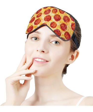 Realistic Pizza Pattern Sleep Mask | Soft & Comfortable Eye Mask with Adjustable Head Strap - Buy Online on GoSupps.com