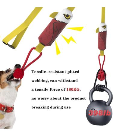 Tug of War Dog Toy Interactive Dog Rope Chew Toy with Strong Handle Indestructible Squeaky Dog Tug Toy for Small Medium & Large Dogs - Buy Online on GoSupps.com