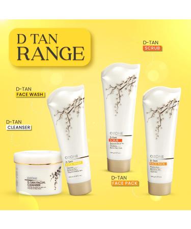 Oz One D-Tan Face Wash | Tan Removal for All Skin Types | Deep Cleansing with Arbutin Bees Wax & Lactic Acid | 100ml - Men & Women - Buy Online on GoSupps.com