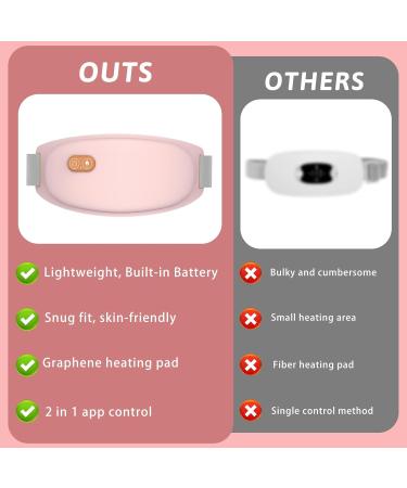 Wireless Menstruation Heating Pillow - USB Thermal Belt for Period Pain Relief & Massage - Pink Abdomen Heat Belt for Women & Girls - Buy Online on GoSupps.com
