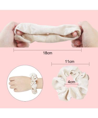 18 Pcs Blush Theme Velvet Hair Scrunchies - Pink Love Elastic Hair Bands for Women and Girls - Buy Online on GoSupps.com