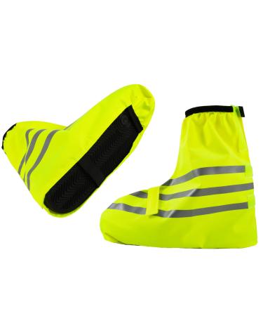 Ywyhhm shoe covering waterproof overshoes bike waterproof reflective rain protection shoes bike rain bicycle overshoes shoe puller bike for men's women medium (40-43) yellow
