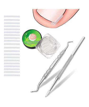(50 +2) Pack Professional Ingrown Toenail Correction Treatment Kit, 50 Pcs Ingrown Toenail Corrector Straightener Strips Recover Clips with 2 Pcs Ingrown Toenail File And Lifter 52PCS