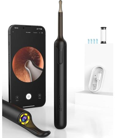 Ear Wax Removal Tool Camera - Safe Non-Detachable Ear Cleaner Kit with 1080P HD Camera and LED Lights in Black - Buy Online on GoSupps.com