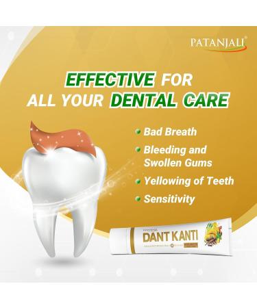 Dant Kanti Advance Herbal Ayurvedic Toothpaste for Strong Teeth and Gums Natural Cavity Protection Fresh Breath 200g Value Pack - Buy Online on GoSupps.com