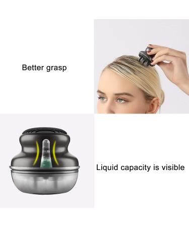 Scalp Applicator Comb - Hair Oil & Medicine Application, Essential Oil Treatment, Massager Brush for Hair Growth - Black - Buy Online on GoSupps.com