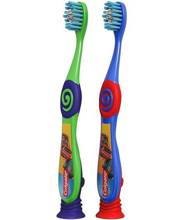 Colgate 8 Pack Kids Blaze Toothbrush with Soft Bristles and Suction Cup Holder - Assorted Colors - Buy Online on GoSupps.com