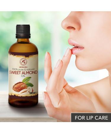 Pure Cold-Pressed Almond Oil 100ml - Natural Intense Care for Face Body Hair & Skin - Buy Online on GoSupps.com