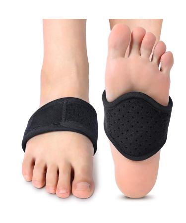 Foot Arch Support Sleeve - Adjustable Brace for Flat Feet High Arches & Heel Pain Relief - One Size Fits Most - 1 Pair - Buy Online on GoSupps.com