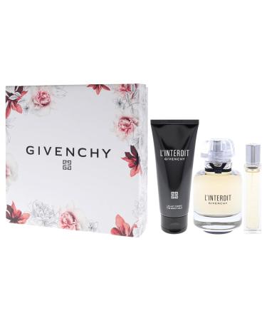 Givenchy LInterdit for Women - 3 Pc Gift Set 2.7oz EDP Spray 0.42oz EDP Spray 2.5oz Body Milk 5.62 Fl Oz (Pack of 1) - Buy Online on GoSupps.com