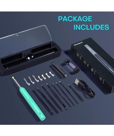 Ear Wax Removal Tool with 1296P FHD Camera - Ear Cleaner Kit with Lights Compatible with iPhone iPad & Android (Green) - Shop Internationally - Buy Online on GoSupps.com