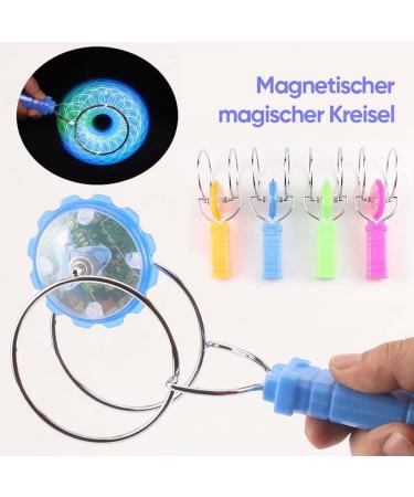 Shop 4-Piece Retro LED Roundabout Gyro Wheel Set | Bright Spinning Magnetic Toys for Parties | Random Color - Buy Online on GoSupps.com