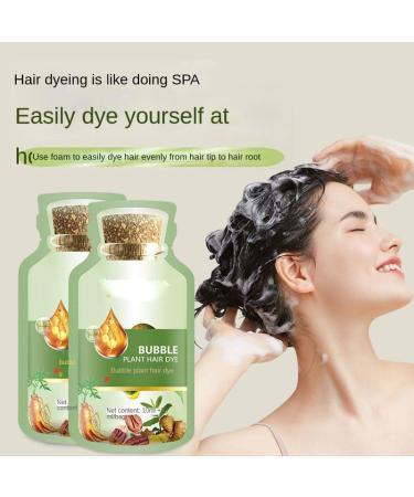 2024 natural plant hair dye natural plant hair dye 30ml 10 packs/box new plant bubble hair dye natural shampoo (2 Chestnut Brown) Chestnut Brown 2 - Buy Online on GoSupps.com