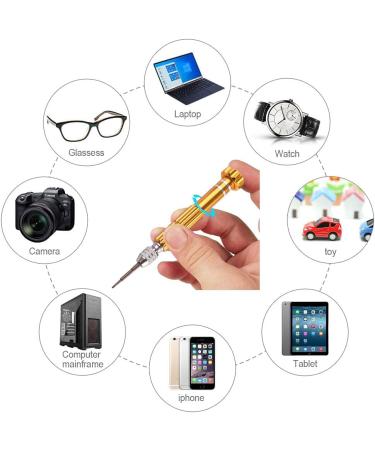 Eyeglass Glasses Screwdriver  Mini Eyeglass Glasses Repair Kit  Multifunctional Small Screwdriver for Laptop  Watch(Yellow) - Buy Online on GoSupps.com