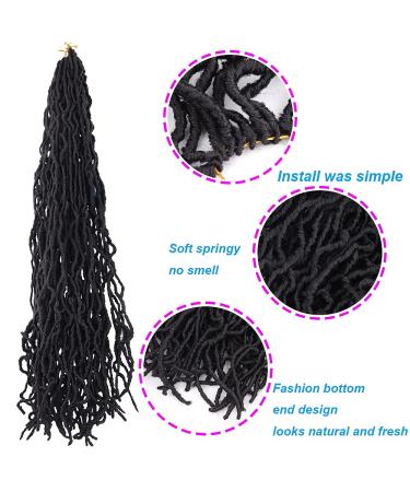 CLSFATION 36 Inch Faux Locs Crochet Braids Hair - 6 Pack Super Long Goddess Locs for Women - Pre-looped Synthetic Afro Roots Braid Collection - 1B - Buy Online on GoSupps.com