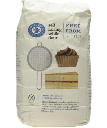 Doves Farm Gluten Free Self Raising White Flour 1kg - Premium Quality for Gluten-Free Baking - Buy Online on GoSupps.com