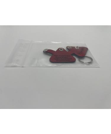 Copter Farm Dog Brand Bag - Engraved Leather Dog Collar | Customizable | Art & Real Leather | Unique Red Triangle Design - Buy Online on GoSupps.com