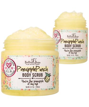 Bella & Bear Pineapple Body Scrub in Full & Travel Size 6.7 & 3.4oz