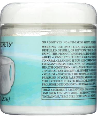 Ancient Secrets Nasal Cleansing Pot Salt - 10 OZ | Natural Sinus Relief & Allergy Relief for All | International Shipping Available - Buy Online on GoSupps.com