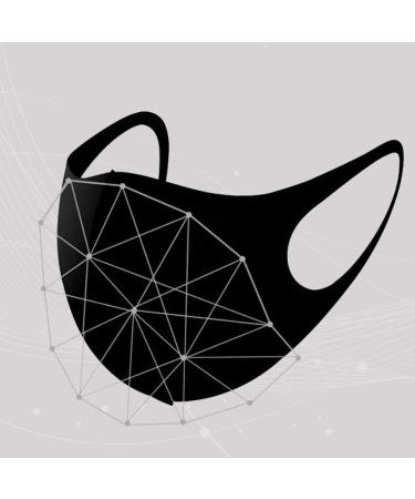 Black_Mask Fashion Ice Silk Solid Breathable Reusable Sports Antidust 15pcs - Buy Online on GoSupps.com