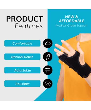 BraceAbility Ulnar Gutter Splint for Finger Fracture Treatment - Small, Right or Left Hand Support - Buy Online on GoSupps.com