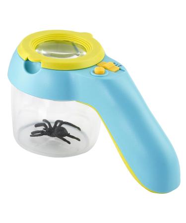 WOBBLO Magnifying Glass for Reading | Portable Illuminated Magnifier 8X Non-Slip Hand Magnifier for Exploration Inspection Coins Jewelry with Observation Box