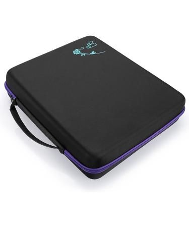 Hipiwe 120 Bottle EVA Essential Oil Storage Case - X-Large Black+Purple | Hard Shell Organizer for 5ml, 10ml, 15ml Oils - Travel Bag with Foam Insert - Buy Online on GoSupps.com