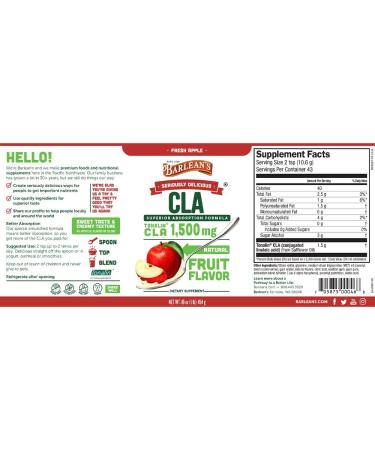 Barlean's Organic Oils Tonalin CLA Swirl 16oz - Pure & Organic CLA Supplement - Buy Online on GoSupps.com