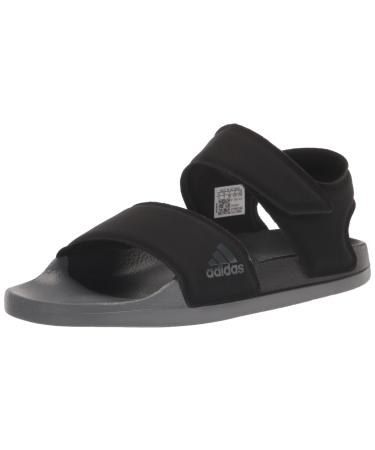 adidas Unisex-Adult Adilette Sandals 14 Women/13 Men Black/Grey/Black
