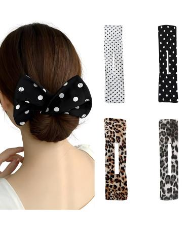 ONLFPZP 4 Pieces Hair Bun Maker Bun Makers For Hair Lazy Hair Curler Bun Clips Solid Color Fashion Hair Bun Wraps Hairstyle Hair Styling Accessories For Women Girls