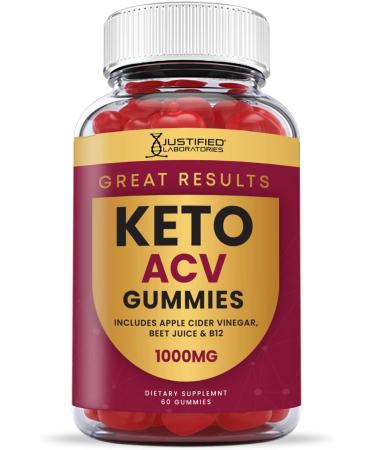 Justified Laboratories Keto ACV Gummies 1000MG with Pomegranate Juice, Beet Root, B12 - 60 Count - Buy Online on GoSupps.com