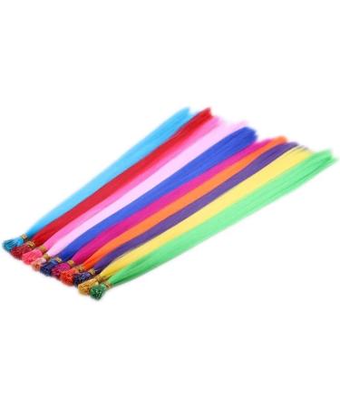 Feather Hair Extension 16 Inch Synthetic Hair Rainbow Natural Hair Extensions Colored Accessories crochet hair extension set (Color : 1 Size : 16inches-10 pieces) 16inches-10 pieces 1 - Buy Online on GoSupps.com