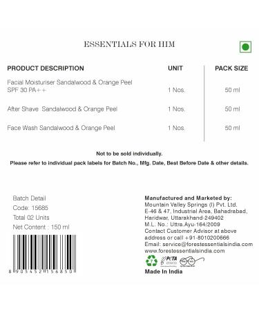 Forest-Essentials Essentials for Him Gift Set | Premium Skincare & Grooming Gift Box for Men | Face & Body Care Collection. - Buy Online on GoSupps.com