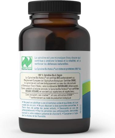 NATESIS Organic & Vegan Spirulina 180 tablets High in Protein Phycocyanin 16.5% Sport Weight Control Energy Immunity High Quality - Buy Online on GoSupps.com