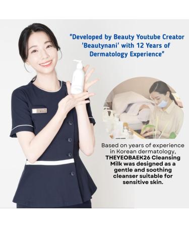 THEYEOBAEK26 Korean Cleansing Milk for Face Gentle Facial Cleanser for Dry & Sensitive Skin Hydrating Makeup Remover 6.76 Fl Oz (200ml) - Buy Online on GoSupps.com