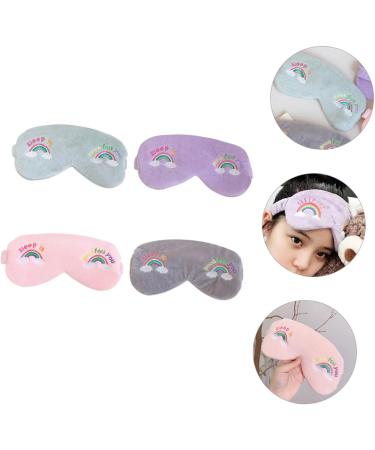 NOLITOY 4pcs Rainbow Eye Mask & Hair Band Set | Sleep Eye Patches & Travel Blindfolds for Kids & Adults - Buy Online on GoSupps.com