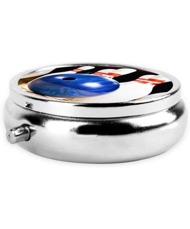 Portable 3 Compartment Round Pill Box | Mini Travel Medicine Organizer | Decorative Pill Case for Vitamins & Tablets - Buy Online on GoSupps.com
