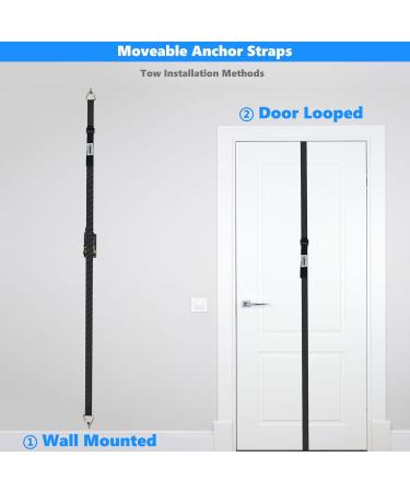 Caiman Door & Wall Moveable Anchor Straps for Resistance Bands | Adjustable Multi-Point Home Gym Attachment Fits 6-8 ft Doors - Buy Online on GoSupps.com